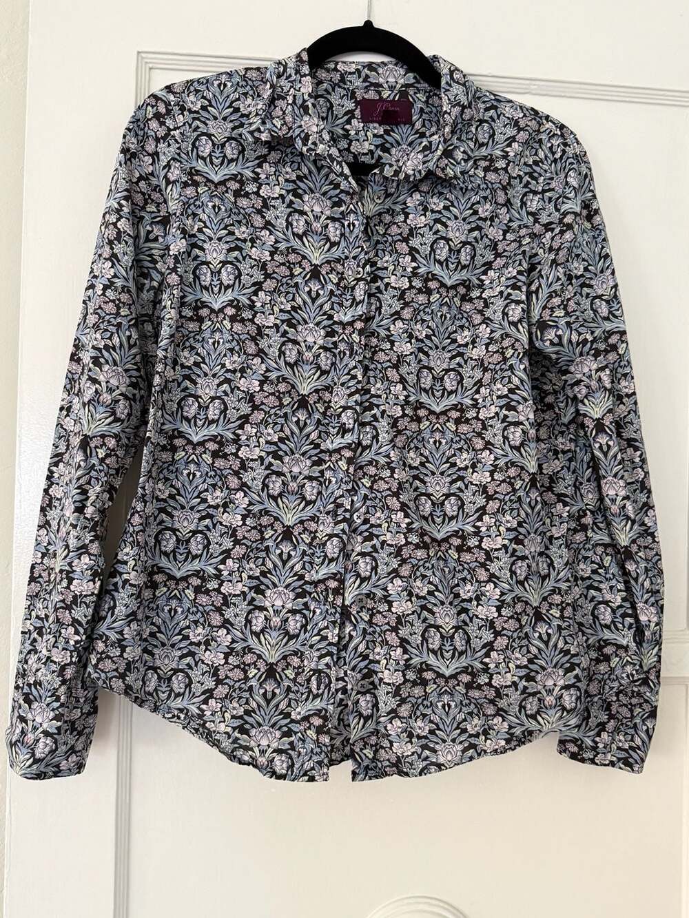 J.Crew Perfect Shirt in Liberty Junes Meadow Floral Fabric